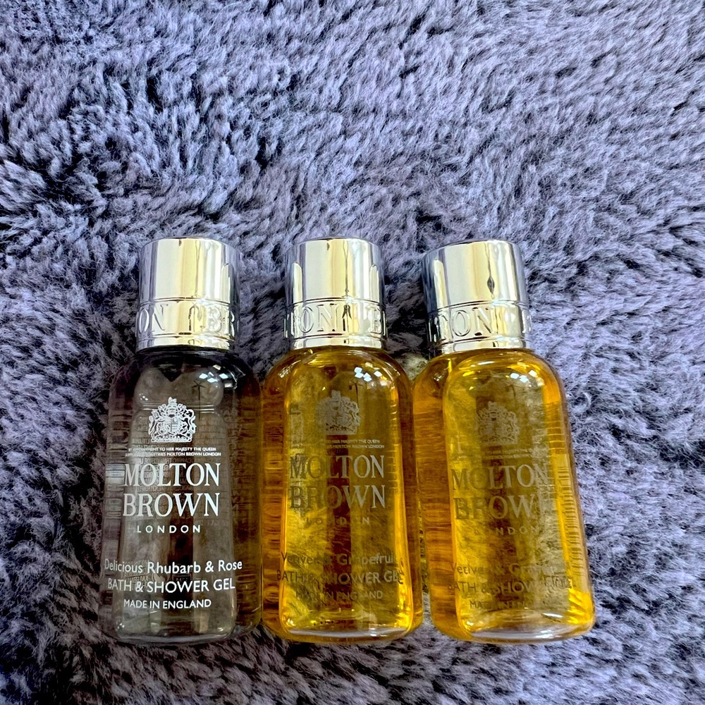 ♥️ 3 PACK! MOLTON BROWN Shower Gels 30ml NEW